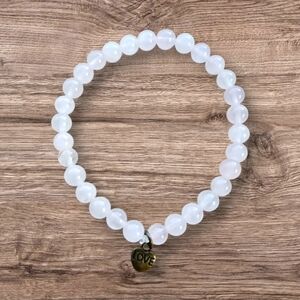 Soft Pink Rose Quartz Crystal HQ Stretch Bracelet 7.5"